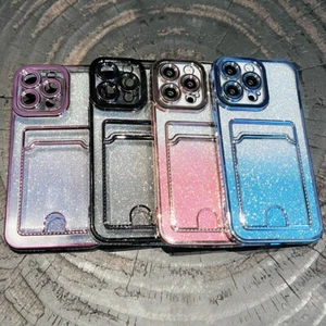 For Samsung S24 S23 S22 S21FE A54 A52 Shockproof TPU Case Slot Cover Card Holder - Picture 1 of 23