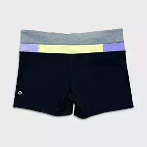 Lululemon Reverse Groove Short Womens Size 10 Black Sportswear Yoga Tights Pant - Picture 1 of 5
