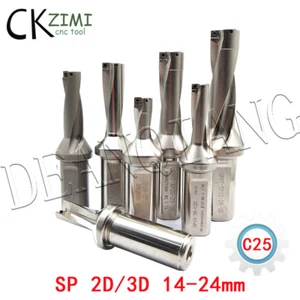 WC/SP/WD-2D 3D Diameter 14-24mm indexable CNC U Drill drilling processing tools - Picture 1 of 9