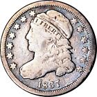 1837 10C Capped Bust Dime Fine(Cleaned) K15663