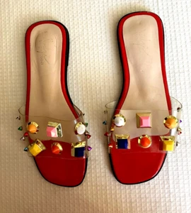 Sergio Todzi Summer See Through Colourful Sliders, Padded Insoles Size 4/37 VGC - Picture 1 of 6