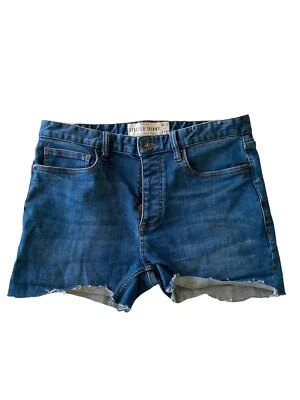 Шорты стрейч узкие джинсовые Topman синие мужские размер 32 б/у в отличном состоянии - Изображение 1 из 4