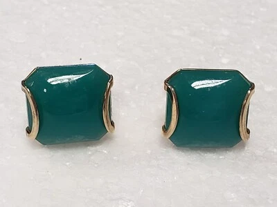 GEMELOS "SWANK" VINTAGE TONO JADE Y DORADO Foto 1 de 4