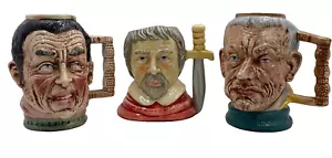 Job Lot of x3 Toby Interesting Character Jugs Sheriff Of Nottingham x2 Unknown - Picture 1 of 24