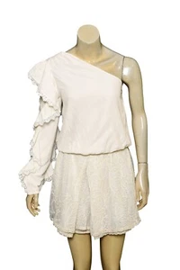 CAMI NYC Shivani Top XS 2 Women Casual One Shoulder Boho Cream Blouse NEW 38557 - Picture 1 of 7