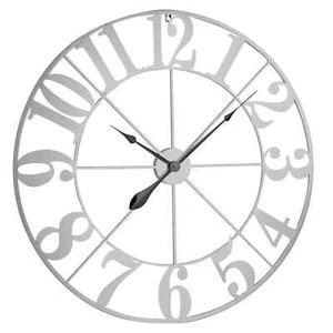 Hometime Metall Silber Skelett Wanduhr arabische Ziffern 80CM W7682 - Bild 1 von 2