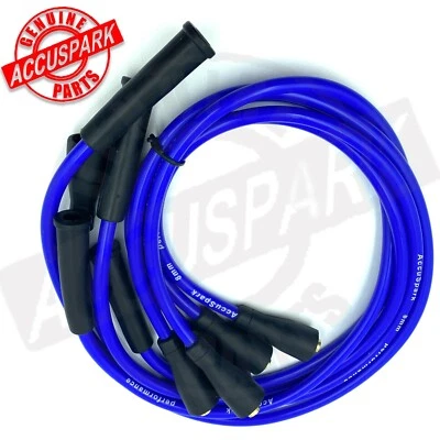 AccuSpark 8mm Silicone Performance Blue HT Leads for Ford Pinto 1.3 1.6 1.8 2.0  - Image 1 of 4