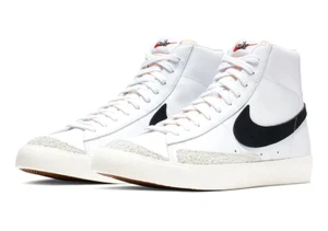 Mens NIKE Blazer Mid '77 Vintage Sneakers Shoes ~ BQ6806 100 size 13 WHITE BLACK - Picture 1 of 6