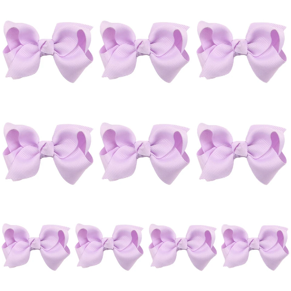 10 paquetes de pinzas para el cabello con cinta de moño horquilla lisa para bebés niñas niños WO1002A Foto 1 de 1