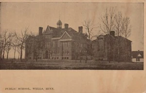 Scuola pubblica - Wells, Minnesota - litografia non pubblicata - Foto 1 di 3