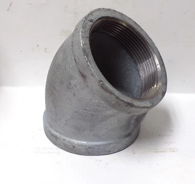ANVIL GALVANIZED 3" FNT 45 DEGREE ELBOW, 0311024806, MAX PRESSURE 300PSI @ 150°F - Image 1 of 4