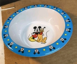 Zara Home Disney Melamine Cereal Bowl Mickey Mouse And Pluto 6.5" - Picture 1 of 3