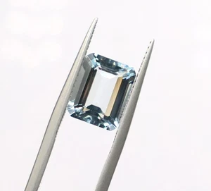 Natural Aquamarine Faceted Cut, Wholesale Aquamarine Octagon, Faceted Gemstone - Bild 1 von 4