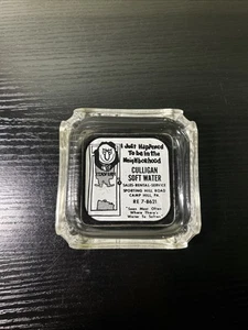 Vintage Culligan Soft Water Service Advertising Glass Ashtray Camp Hill, PA - Picture 1 of 7