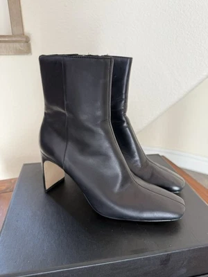 & Other Stories Black Leather Ankle Boots – Women’s Size 6 Minimalist Design - Image 1 of 4