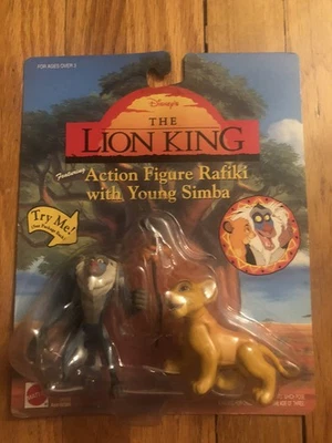 Unopened Disney The Lion King Action Figures Rafiki with Young Simba Mattel - Image 1 of 4