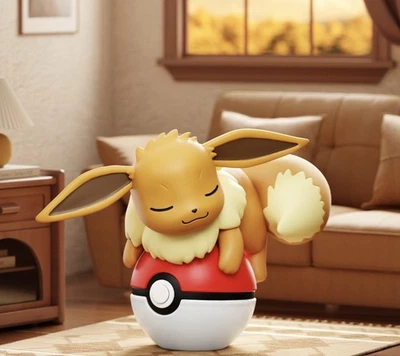 Figura Oficial Pokémon Eevee Brilla en la Oscuridad - H45mm - Regalo Nuevo - Vendedor de EE. UU. Foto 1 de 3