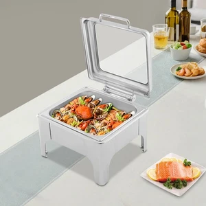 Fornello da cucina-quadrato monocellula 6 litri riscaldamento alcool-argento - Foto 1 di 6