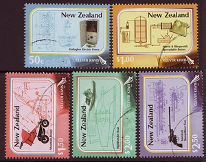 JUEGO DE 5 KIWIS INTELIGENTES DE NUEVA ZELAND 2007 USADO FINO - Imagen 1 de 1