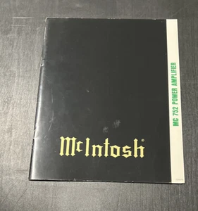 Vintage Original McIntosh Amplifier MC752 Manual, NEW - Picture 1 of 3