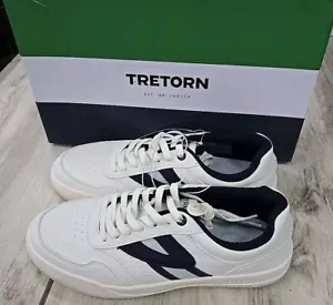Tretorn DENNIS Men's White/Navy Blue Sneakers Size-8 NEW - Picture 1 of 6