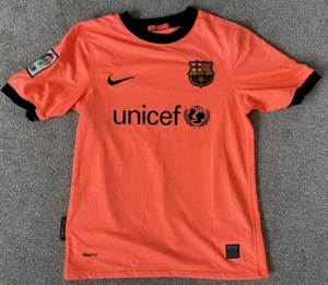 Vintage Nike Barcelona 2009/10 Football Jersey Shirt Youth Kids Size M Pink Away - Picture 1 of 9