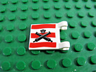 LEGO Flag 2 x 2 w/Crossed Cannons Red Stripe No Border 6253 6242 6241 #2335pb003