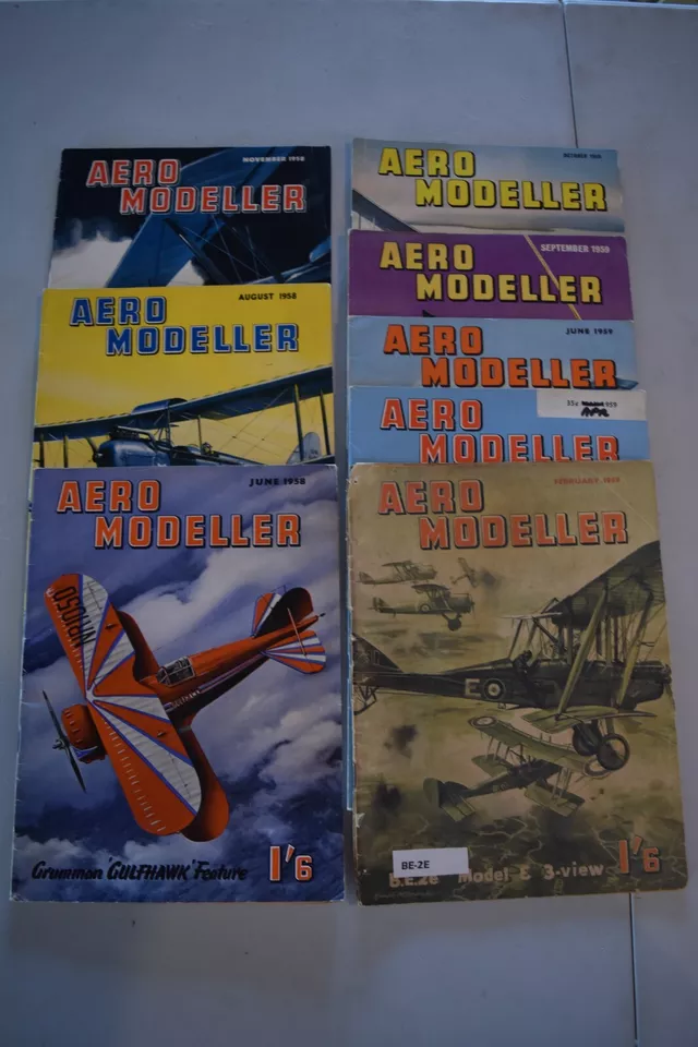 AERO MODELLER -Jun, Aug, Nov of 1958 / Feb, Apr, Jun, Sep, Oct of '59 - Image 1 of 1
