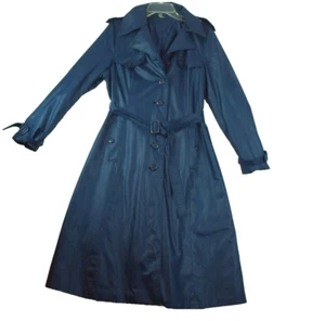 Vintage Creation VIROJA Trenchcoat dunkelblau mit Gürtel Damen Gr. 42 - Bild 1 von 15