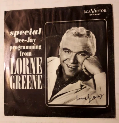 White Label PROMO 45 Special Dee-Jay Programming from Lorne Greene  RCA Victor Foto 1 de 4