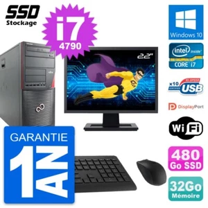 PC tour Fujitsu W530 Bildschirm 22 " Intel i7-4790 RAM 32Go SSD 480Go Windows 10 - Bild 1 von 8