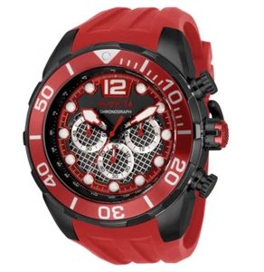 Invicta Pro Diver Men's 50mm Twisted Metal Dial Red Chronograph Watch 33821 - Picture 1 of 10