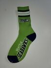 Seattle Seahawks NFL Football 4 Stripes Green Adult Crew Socks Medium 