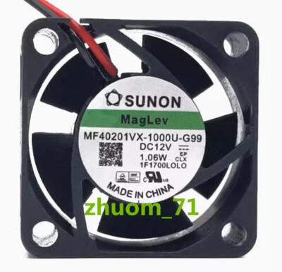 1PC SUNON 4CM MF40201VX-1000U-G99 12V 1.06W cooling fan - Image 1 of 4