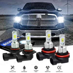 For Dodge RAM 1500 2500 3500 4500 2013 2014 2015 6000K LED Headlight Light Bulbs - Picture 1 of 12