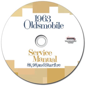1963 Olds 88 98 Starfire Tienda Manual Cd-Rom Oldsmobile Reparación Servicio - Imagen 1 de 2
