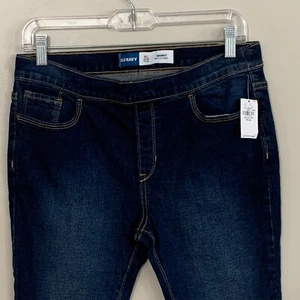 Pantalones de mezclilla 14-16 Plus Old Navy para mujer ajustados azules lavado oscuro NUEVOS Z1 - Imagen 1 de 12