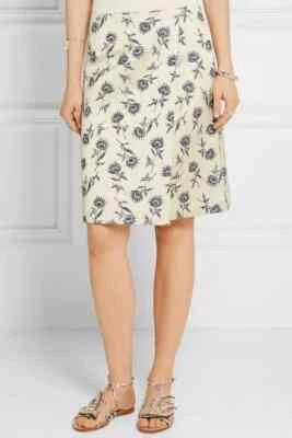 450 美元 TORY BURCH Sateen 模拟裹身及膝半身裙 - 花卉提花 - 尺寸 4 — 第 1/4 张图片