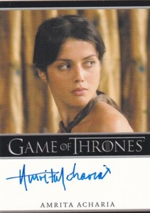 Game of Thrones Season 2 Bordered Autograph Amrita Acharia as Irri