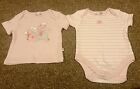 Lovely Little One M And Co Baby Shortsleeved Bodysuit And Tshirt Pink Set 3 6 Months