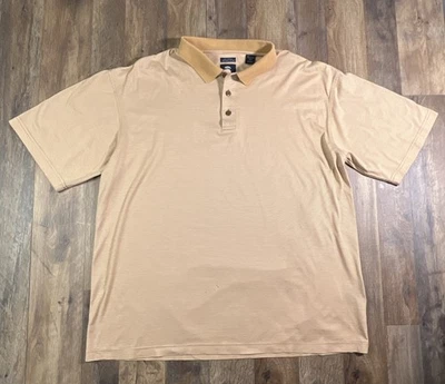 Vintage Pebble Beach Classic Striped Golf Polo Orange Mens Large 60's two-ply. - Image 1 of 4