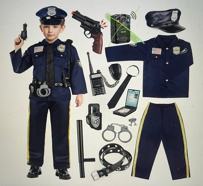 Police Officer Cop Patrol Youth S (3-4) Kids Costume Deluxe Accessories Dress Up - Image 1 of 4