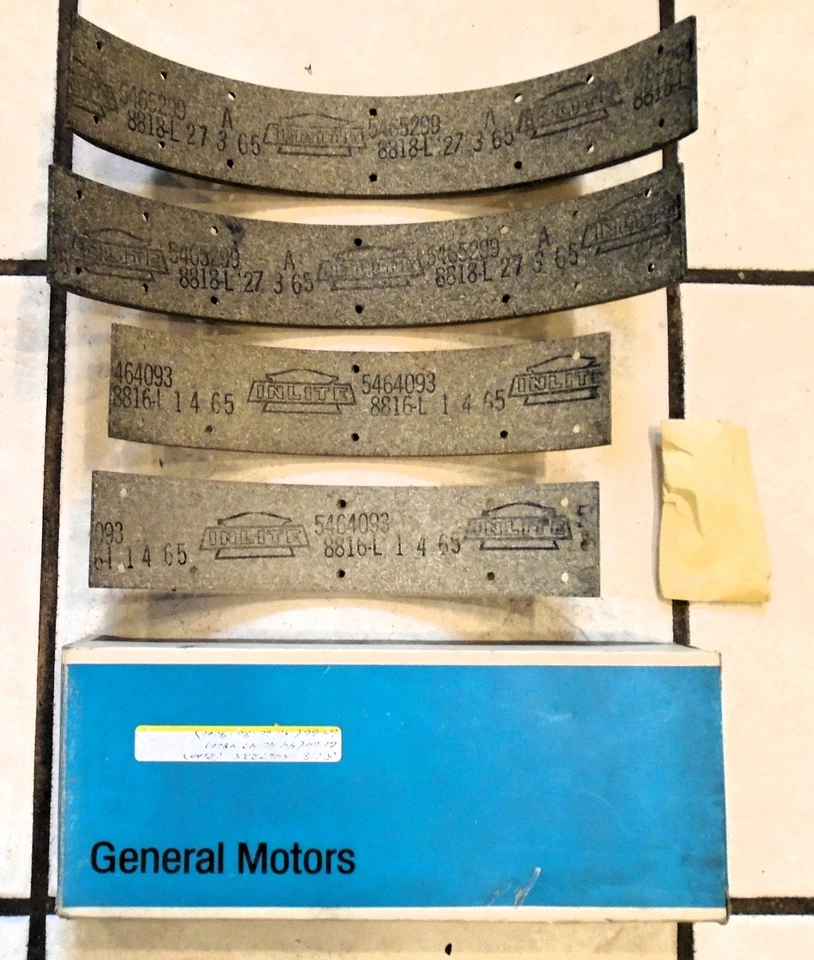 Juego de forro de freno trasero NOS 1961-1966 BUICK RIVIERA WILDCAT ELECTRA GM: 5467235 Foto 1 de 4