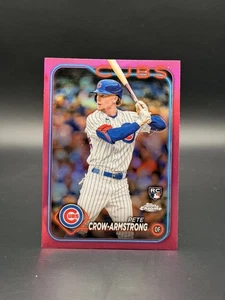 2024 Topps Chrome - Pete Crow-Armstrong #16 Pink Refractor (RC) - Picture 1 of 2