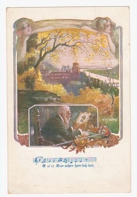 Ak. Studentika,  O alte Burschenherrlichkeit, Heidelberger Schloss, gel. - Bild 1 von 2