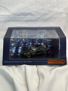 2023 MATCHBOX MERCEDES-BENZ SLR MCLAREN SCHWARZ MIT SILBERNEN STREIFEN NEU IM ETUI - Bild 1 von 12