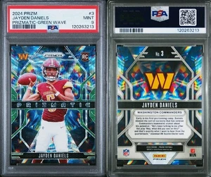 2024 Panini Prizm - Jayden Daniels Green Wave RC - Washington Commanders #3 MINT - Picture 1 of 3