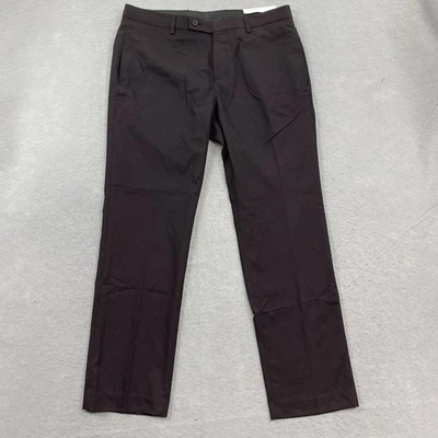 Pantalones de vestir Calvin Klein para hombre 34x29 negro vino calce ajustado Jerome pantalones Foto 1 de 4