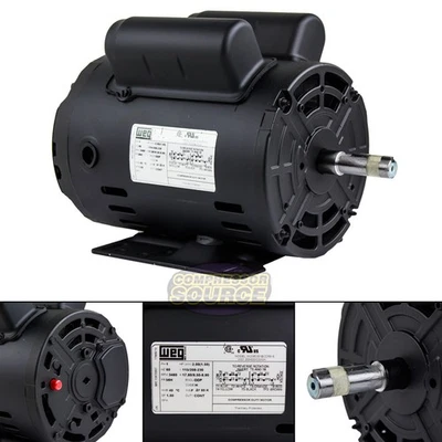 2 HP Horse Power Single Phase Heavy Duty Electric Compressor Motor - Image 1 of 4