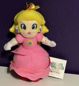 Peluche Princess Peach Super Mario Party 5 Nintendo Gamecube 2003 8" Sanei Raro - Imagen 1 de 5